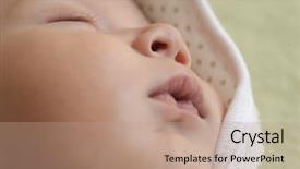  Presentation with crying baby - Slides enhanced with boy crying - baby sleeps background and a coral colored foreground