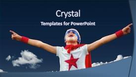  Presentation with navy - Cool new slide set with boy dressed as against navy backdrop and a navy blue colored foreground