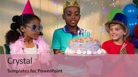  Presentation with birthday boy - Amazing slides having boy during birthday party backdrop and a coral colored foreground