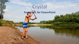  Presentation with spinning - Presentation theme having boy-fishing-with-spinning background and a sky blue colored foreground