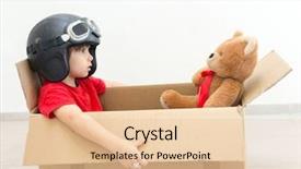  Presentation with suggestion box - Theme featuring boy flying in a box background and a lemonade colored foreground