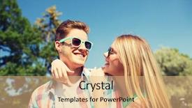  Presentation with friendship - Slide set consisting of boy girl - holidays vacation love and friendship background and a coral colored foreground