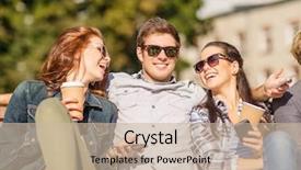  Presentation with technology students - Audience pleasing slide deck consisting of boy girl - summer holidays education campus technology backdrop and a soft green colored foreground