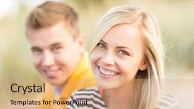  Presentation with dating - Cool new slide set with boy girl - summer holidays vacation happy people backdrop and a coral colored foreground