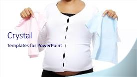  Presentation with pregnant woman - Cool new theme with boy girl or twins pregnant backdrop and a sky blue colored foreground