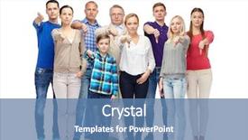  Presentation with gender - Colorful presentation design enhanced with boy giving thumbs down backdrop and a teal colored foreground