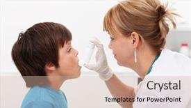  Presentation with respiratory - Beautiful PPT theme featuring boy having respiratory illness helped backdrop and a coral colored foreground