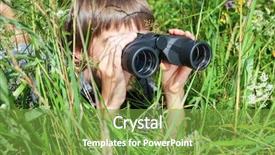  Presentation with boy scout - Amazing PPT layouts having boy hiding in grass looking backdrop and a seafoam green colored foreground