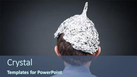  Presentation with battery back start - PPT layouts having boy-in-a-tin-foil background and a ocean colored foreground