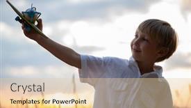  Presentation with dreams - Cool new presentation theme with boy-in-a-white-shirt backdrop and a lemonade colored foreground