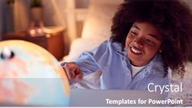  Presentation with night - Slides enhanced with boy-in-bedroom-at-night background and a coral colored foreground