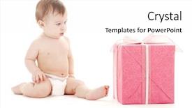  Presentation with diaper - Presentation theme enhanced with boy in diaper with big background and a white colored foreground