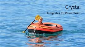  Presentation with rowing - Slide set featuring boy in the boat rowing background and a  colored foreground