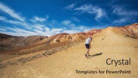  Presentation with mars - PPT layouts consisting of boy in valley of mars background and a  colored foreground