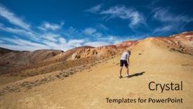  Presentation with mars - PPT theme with boy in valley of mars background and a  colored foreground