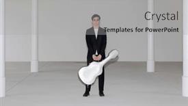  Presentation with case - PPT theme consisting of boy-is-standing background and a  colored foreground