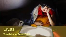  Presentation with teen bully - Theme with boy laying in a camp background and a tawny brown colored foreground
