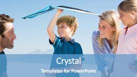  Presentation with baby congratulation boy blue - Beautiful presentation theme featuring boy learning how to fly backdrop and a  colored foreground