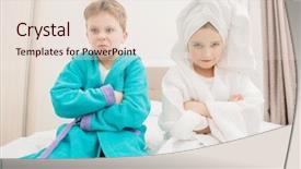  Presentation with fashion show on mental illness - Theme featuring boy lie in bathrobe background and a lemonade colored foreground