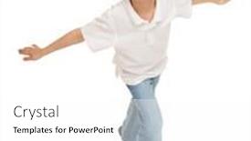  Presentation with airplane - Slide set enhanced with boy-like-a-airplane background and a white colored foreground