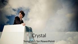  Presentation with future - Colorful theme enhanced with boy looking into the future backdrop and a soft green colored foreground