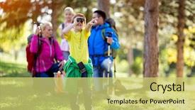  Presentation with nature - PPT layouts consisting of boy looking through binoculars nature background and a  colored foreground
