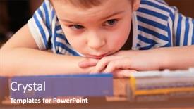  Presentation with railroad - Audience pleasing presentation consisting of boy looks at toy railroad backdrop and a coral colored foreground