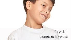  Presentation with faces - Slide set featuring boy-make-faces-teenager-fun background and a white colored foreground