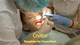  Presentation with orthodontics orthodontic model and dentist - Beautiful theme featuring boy mouth orthodontist put braces backdrop and a violet colored foreground