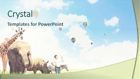  Presentation with school - Cool new theme with boy of school age outdoor backdrop and a  colored foreground