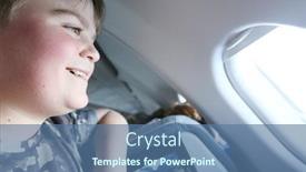  Presentation with mexico - Presentation theme enhanced with boy-on-a-plane background and a ocean colored foreground