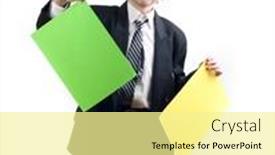  Presentation with remote - Amazing slide deck having boy-on-a-white-background backdrop and a blonde colored foreground