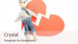  Presentation with broken heart - Audience pleasing slides consisting of boy on the broken heart backdrop and a  colored foreground