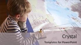  Presentation with museum - PPT theme having boy on trip to museum background and a light gray colored foreground