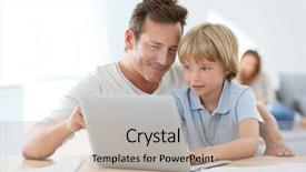  Presentation with cyber stalking computer laptop suffering - Cool new presentation with boy playing on laptop computer backdrop and a mint green colored foreground