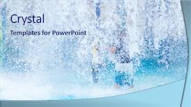  Presentation with inflatable water park - Cool new theme with boy playing with water park backdrop and a sky blue colored foreground