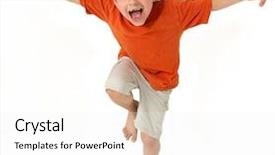  Presentation with medical evaluation of 5 years old boy - Amazing slides having boy pretending to do kung backdrop and a white colored foreground