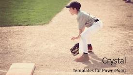  Presentation with base - Slide set with boy ready at first base background and a lemonade colored foreground