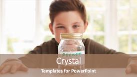  Presentation with saving - Audience pleasing PPT layouts consisting of boy saving pocket money backdrop and a coral colored foreground