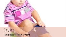  Presentation with white - Amazing theme having boy-sitting-on-the-pot backdrop and a coral colored foreground
