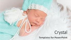  Presentation with christmas baby jesus sleeping - Cool new theme with boy sleeping on small crib backdrop and a  colored foreground