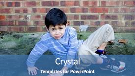  Presentation with sunlight on falls - Colorful slides enhanced with boy slips over and falls backdrop and a teal colored foreground