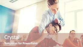  Presentation with aggression - Audience pleasing slides consisting of boy suffering of classmate mockery backdrop and a coral colored foreground