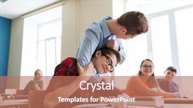  Presentation with aggression - Beautiful theme featuring boy suffering of classmate mockery backdrop and a coral colored foreground