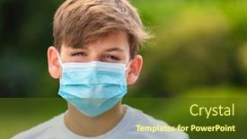  Presentation with child teen - PPT theme consisting of boy-teenager-teen-male-child background and a tawny brown colored foreground