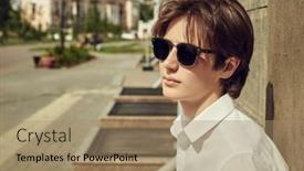  Presentation with adolescence - PPT layouts featuring boy-teenager-wearing-a-neat background and a coral colored foreground