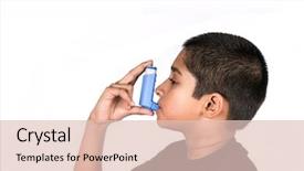  Presentation with asthma - Slides enhanced with boy using inhaler for asthma background and a lemonade colored foreground