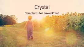  Presentation with next - Presentation theme having boy walking down a path background and a lemonade colored foreground