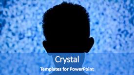  Presentation with television watching - Slides enhanced with boy watching television with noise background and a cobalt blue colored foreground