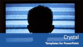  Presentation with television watching - PPT layouts with vermouth cocktail inside martini glass background and a black colored foreground